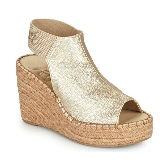Replay - Gold Leather Peep-toe Espadrille Sandals (Size 8.5) - EUC! - Picture 7 of 12